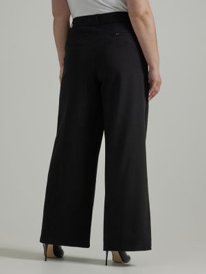Women's Ultra Lux Comfort Any Wear Wide Leg Pant (Plus) in Unionall Black