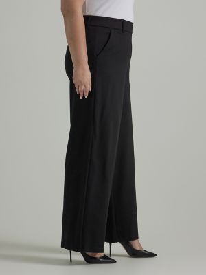 Women's Ultra Lux Comfort Any Wear Wide Leg Pant (Plus) in Unionall Black