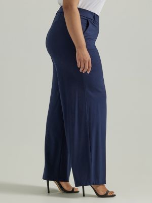 Zen Drawstring Lounge Pants - wide-leg, pull-on trousers - plus