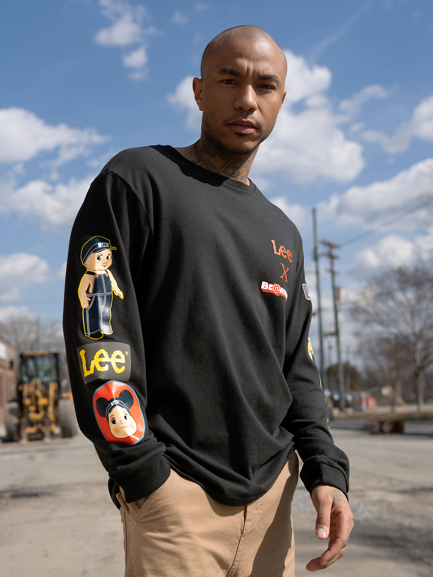 Men's Lee x BE@BRICK Relaxed Fit Long Sleeve Tee