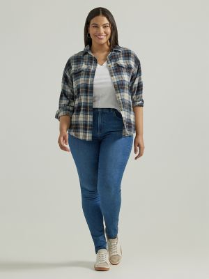 Women's Ultra Lux Comfort with Flex Motion Skinny Jean (Plus) in Blue Format