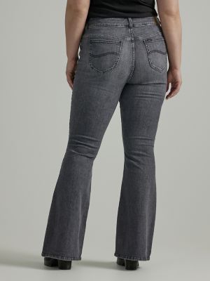 Women's Legendary Flare Jean (Plus) in Blurred Black alternative view 2