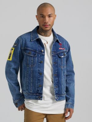 CUSTOM TEXT Denim Jacket Dark Wash Vintage Inspired and 