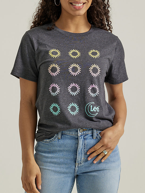 Women's Colorful Flowers Graphic Tee