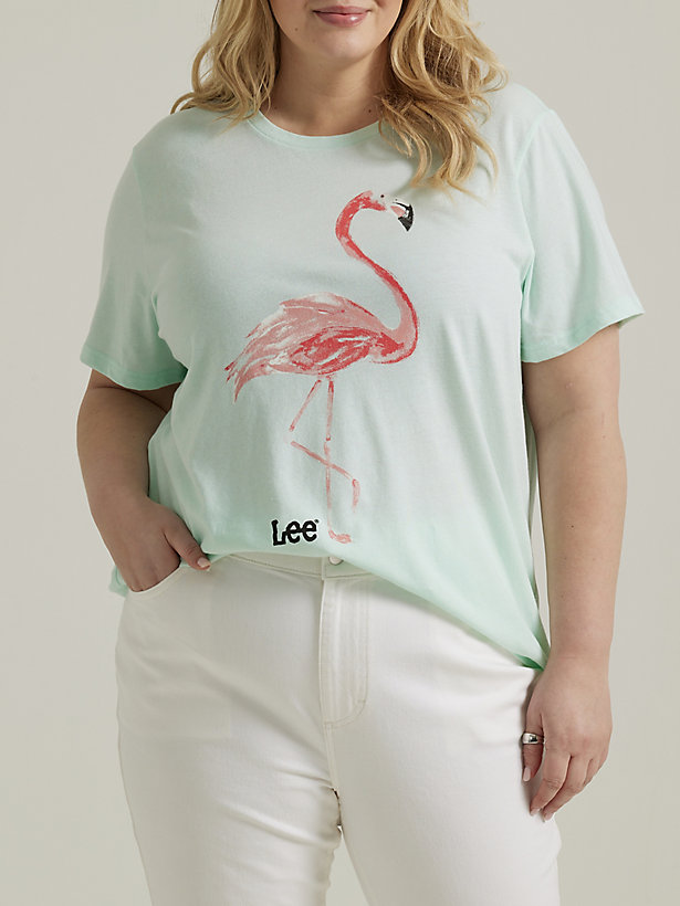 Women's Flamingo Graphic Tee (Plus)