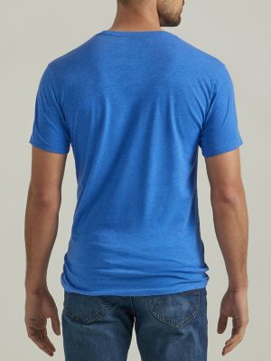 Royal blue store graphic tee mens