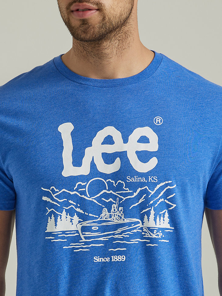 Men's Outdoor Lifestyle Graphic Tee in Beaucoup Blue alternative view 2