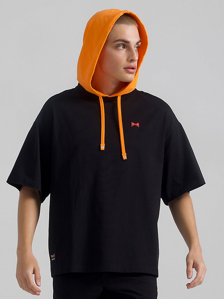 Men's Lee and Dragon Ball Z Red Ribbon Hooded Tee in Black alternative view 5