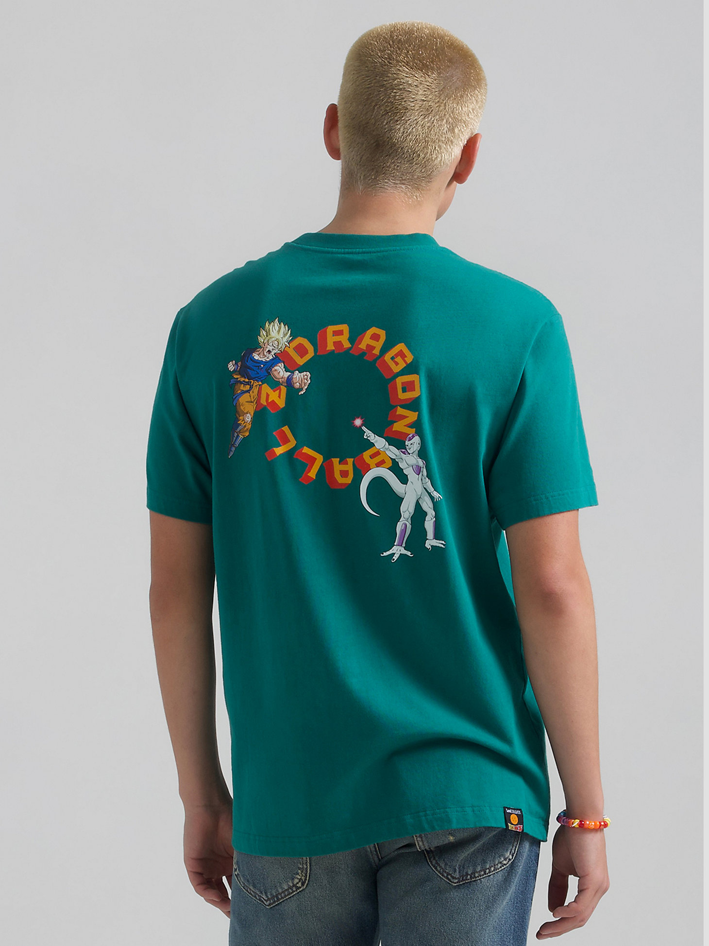 Men's Lee and Dragon Ball Z Face Off Tee in Teal Green alternative view 1