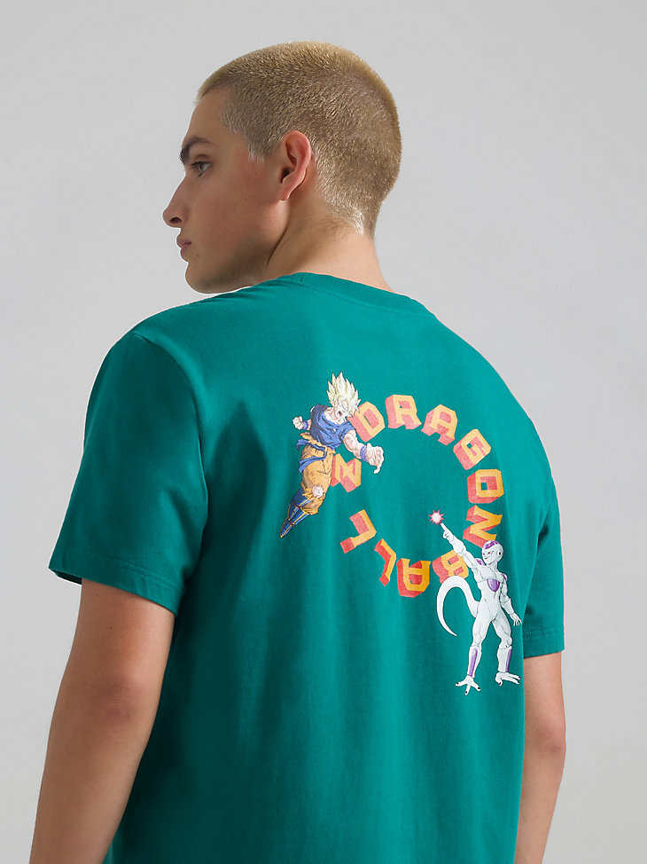 Men's Lee and Dragon Ball Z Face Off Tee in Teal Green alternative view 4