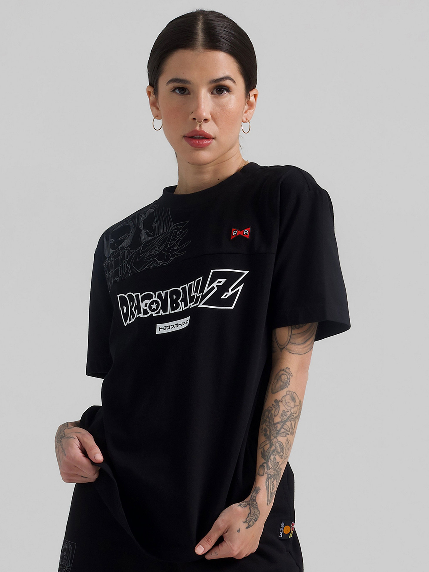 Unisex Lee and Dragon Ball Z Android Tee in Black alternative view 1