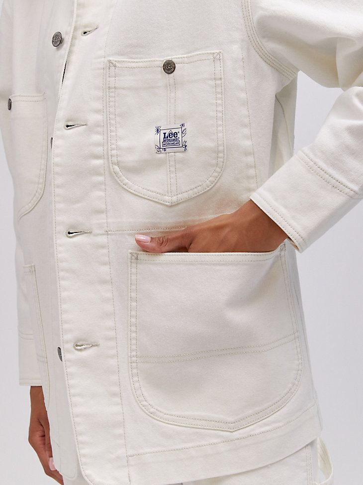 Women's Lee x Daydreamer Workwear Oversized Chore Jacket in Ecru alternative view 5