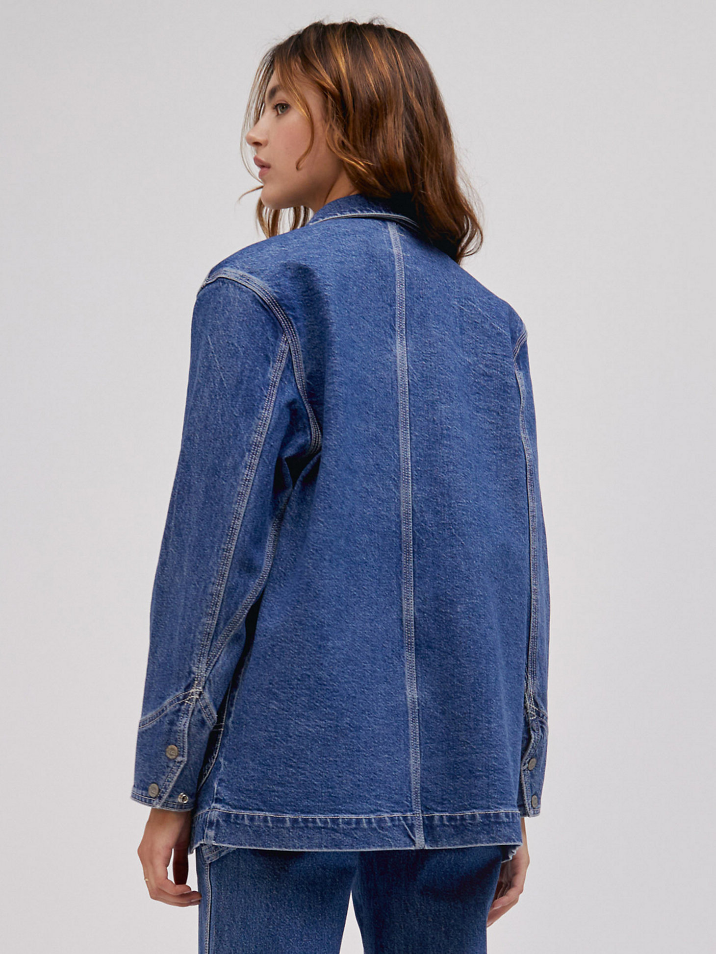 Women's Lee x Daydreamer Workwear Oversized Chore Jacket in Rogue Waves alternative view 1