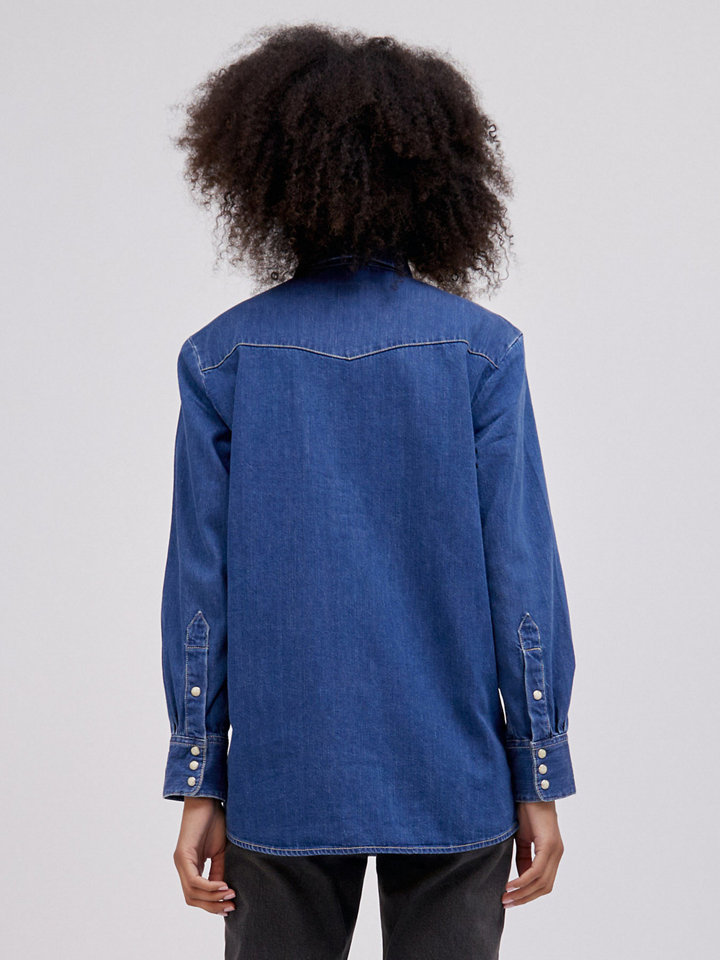 Women's Lee x Daydreamer Oversized Western Shirt in Timeless Blue alternative view 1