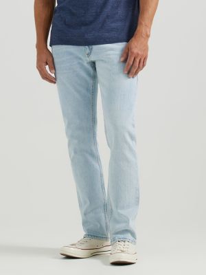 Men's Straight Fit Jeans (34x32, Medium Wash)