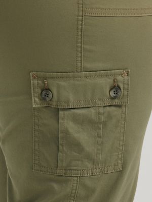 Women's Ultra Lux Comfort with Flex-To-Go Relaxed Fit Cargo Capri (Plus) in Deep Lichen Green alternative view 5