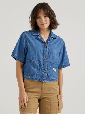 Women's Legendary Denim Crop Chore Shirt