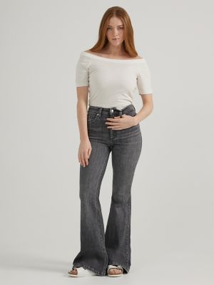 Women's High Rise Flare Jean in One Dark Night