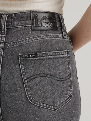 Women's High Waisted Belted Button Zipper Pocket Flare Casual