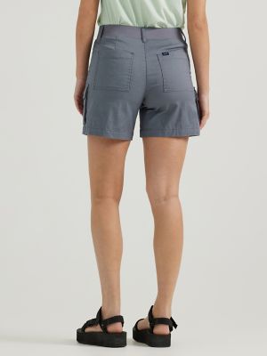 Women's Ultra Lux Comfort with Flex-to-Go Relaxed Fit Cargo Short in Tech Grey alternative view 2