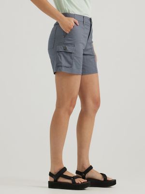 Women's Ultra Lux Comfort with Flex-to-Go Relaxed Fit Cargo Short in Tech Grey alternative view 3