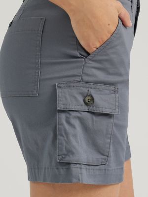 Women's Ultra Lux Comfort with Flex-to-Go Relaxed Fit Cargo Short in Tech Grey alternative view 5