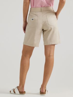 Women's Ultra Lux Comfort with Flex-To-Go Relaxed Fit Utility Bermuda in Greige alternative view 2