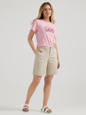 Women's Ultra Lux Comfort with Flex-To-Go Relaxed Fit Utility Bermuda in Greige alternative view