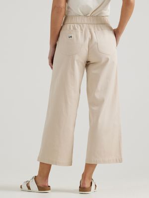 Women's Ultra Lux Comfort Wide Leg Utility Crop Pant in Greige alternative view 2