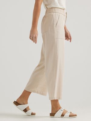 Women's Ultra Lux Comfort Wide Leg Utility Crop Pant in Greige alternative view 3