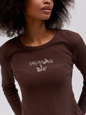 Women´s long sleeve thermal t-shirt in 100% cotton