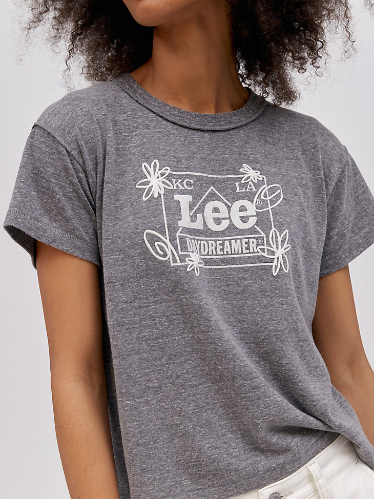 Women's Lee x Daydreamer Workwear Girlfriend Tee in Heathered Grey alternative view