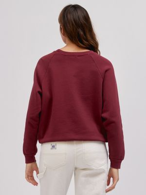 Maroon crewneck hot sale sweatshirt womens