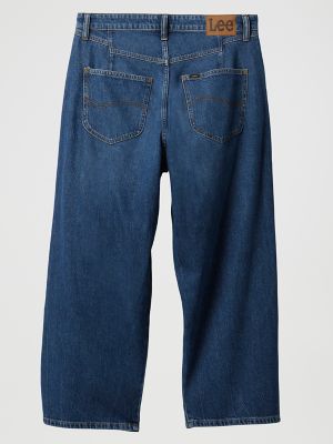 Women's Loose Crop Button-Fly Jean in Robust Blue alternative view 6