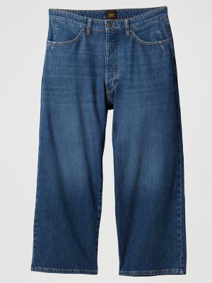 Women's Loose Crop Button-Fly Jean in Robust Blue alternative view 7