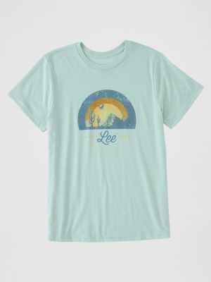 Women's Desert Sunset Graphic Tee in Misy Jade alternative view 4