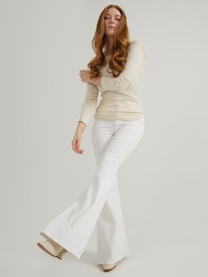 Women's High Rise Ever Fit® Flare Jean in Bright White