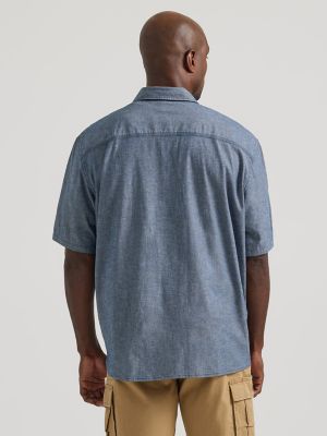Extreme Motion Short Sleeve Utility Workshirt:Medium Wash:L alternative view