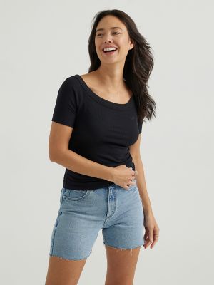 Women's Off Shoulder Top in Union-All Black alternative view 3