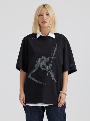 Unisex Lee® x ROARINGWILD® Oversized Graphic Tee in Black