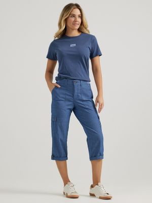 Shiny flow dictator plus size lee flex to go cargo capris Chap Snooze dump