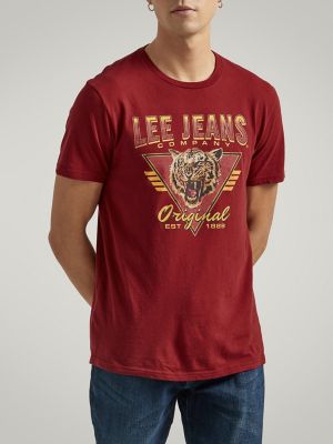 Red best sale lee jeans