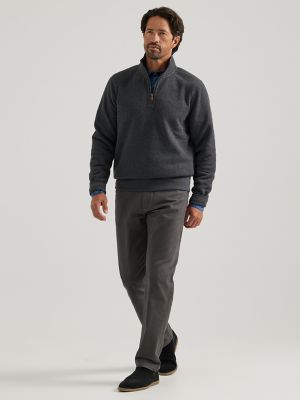 Men's Thermal Sherpa Lined 1/4 Zip Pullover in Phantom