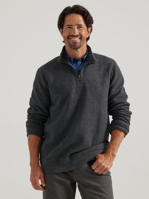 Men's Thermal Sherpa Lined 1/4 Zip Pullover in Phantom