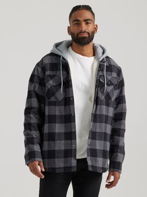 Men's Sherpa Lined Flannel Shirt Jacket