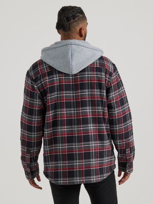 Sherpa best sale flannel hoodie