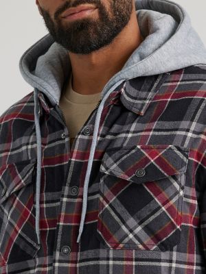 Zip up discount flannel shirt jacket