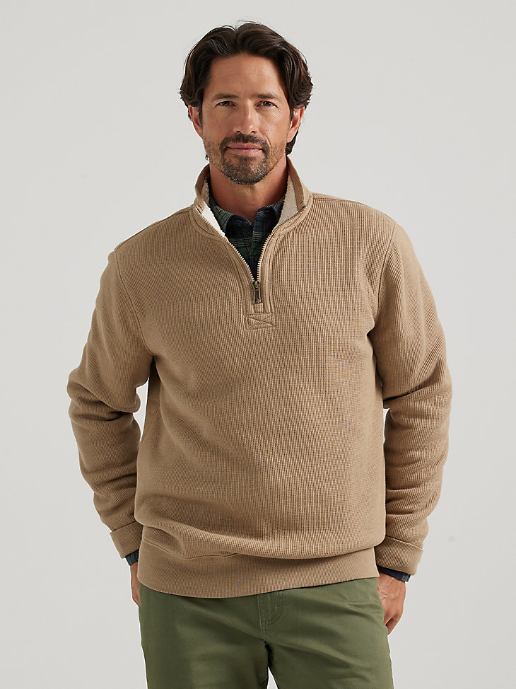 Men's Thermal Sherpa Lined 1/4 Zip Pullover