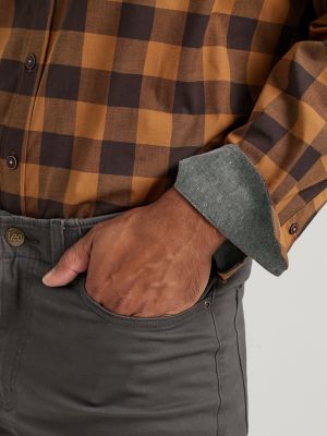 notley long sleeve large scale check shirt