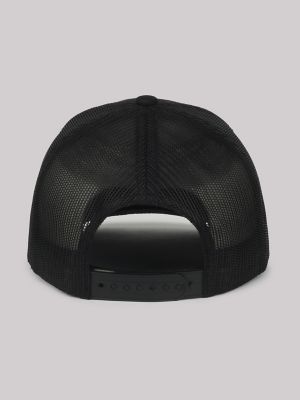 Men's Tonal Mesh Snap Hat in Black